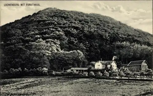 Ak Bad Honnef am Rhein, Löwenburg mit Forsthaus