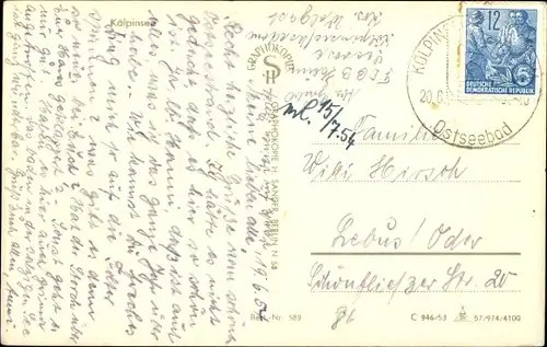 Ak Ostseebad Kölpinsee auf Usedom, Straßenpartie