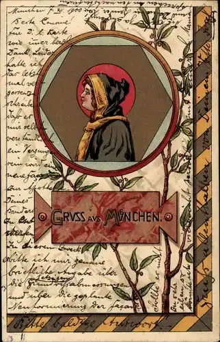 Litho München Bayern, Münchner Kindl