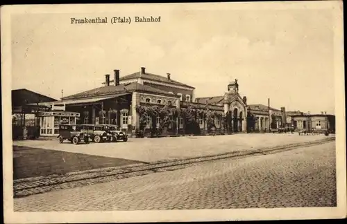 Ak Frankenthal in der Pfalz, Bahnhof