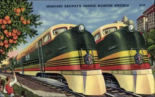 Ak Florida USA, US Amerikanische Eisenbahn, Seaboard Railway