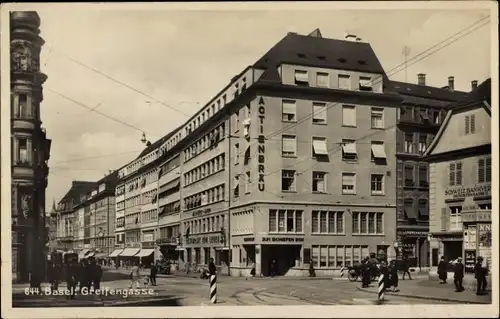 Ak Bâle Basel Stadt Schweiz, Greifengasse, Actienbräu