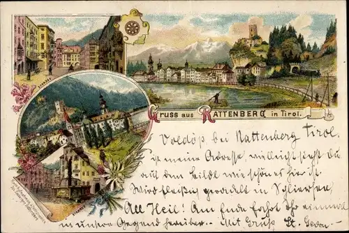 Litho Rattenberg in Tirol, Stadtansichten