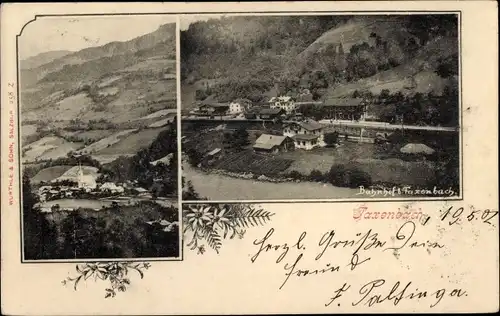 Ak Taxenbach in Salzburg, Bahnhof, Totalansicht