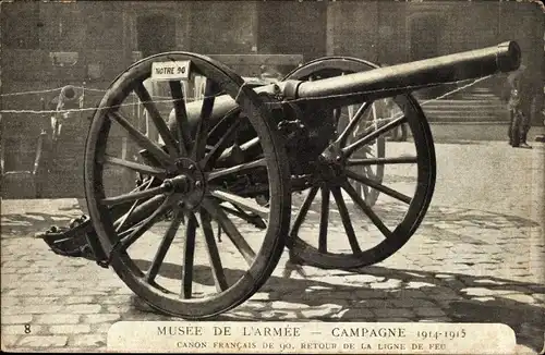 Ak Paris, Armee-Museum, Französisches Geschütz, I WK