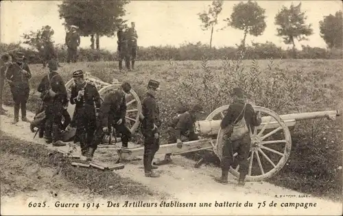 Ak Französische Armee, Artillerie, Geschütze