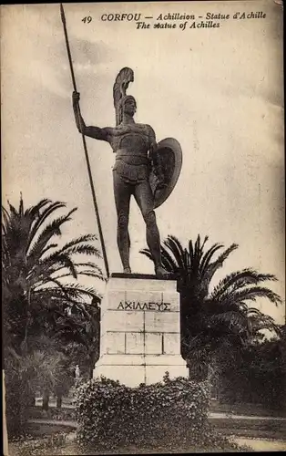 Ak Korfu Griechenland, Achilleion, Statue des Achilles