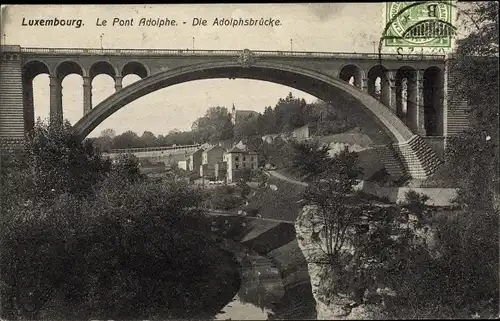 Ak Luxemburg Luxemburg, Die Adolphe-Brücke
