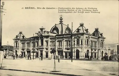 Ak Rio de Janeiro Brasilien, Landungsplatz der Schiffe nach Nictheroy