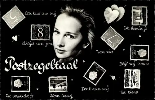 Briefmarken Ak Briefmarkensprache, Niederlande