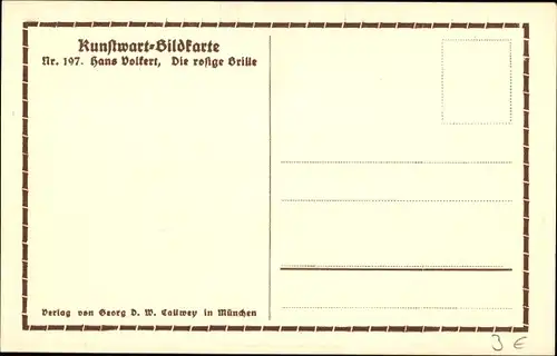 Künstler Ak Volkert, Hans, Die rosige Brille, nackte Frauen, Maler, Kunstwart Bildkarte Nr. 197