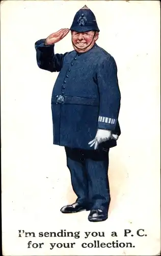 Künstler Ak Britischer Polizist