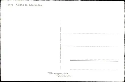 Ak Adelboden Kanton Bern Schweiz, Kirche