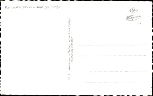 Ak Tegelhörn Itzehoe in Holstein, Danzinger Straße