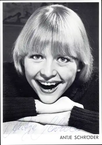 Ak Schauspielerin Antje Schröder, Portrait, Autogramm