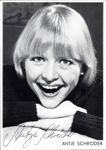 Ak Schauspielerin Antje Schröder, Portrait, Autogramm