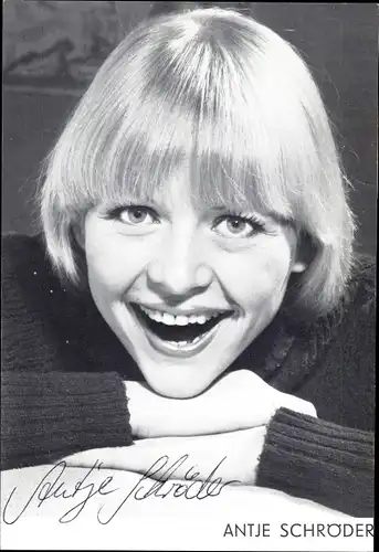 Ak Schauspielerin Antje Schröder, Portrait, Autogramm