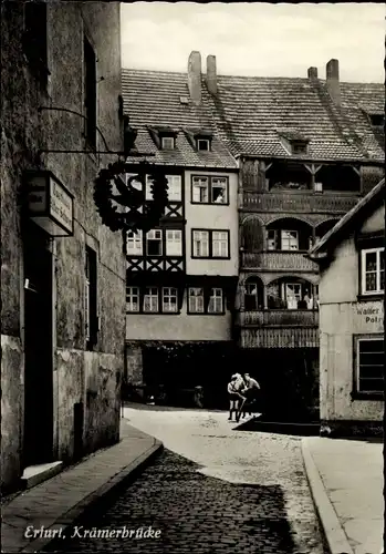 Ak Erfurt in Thüringen, Krämerbrücke