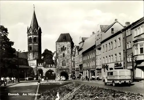 Ak Lutherstadt Eisenach in Thüringen, Am Nicolaitor, Lieferwagen