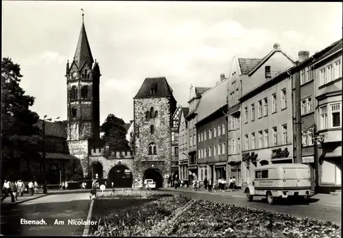 Ak Lutherstadt Eisenach in Thüringen, Am Nicolaitor, Lieferwagen