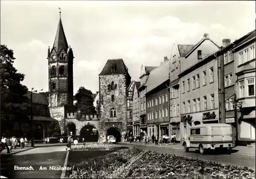 Ak Lutherstadt Eisenach in Thüringen, Am Nicolaitor, Lieferwagen