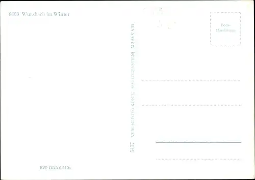 Ak Wurzbach in Thüringen, Panorama, Teilansichten, Winter