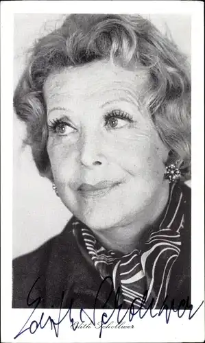Ak Schauspielerin Edith Schollwer, Portrait, Autogramm, Ohrring