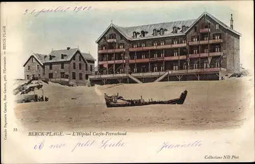 Ak Berck Plage Pas de Calais, l'Hopital Cazin-Perrochaud