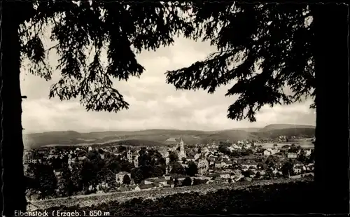 Ak Eibenstock im Erzgebirge Sachsen, Panorama vom Ort