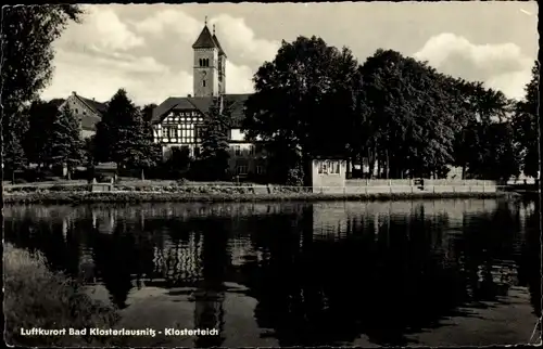 Ak Bad Klosterlausnitz in Thüringen, Klosterteich