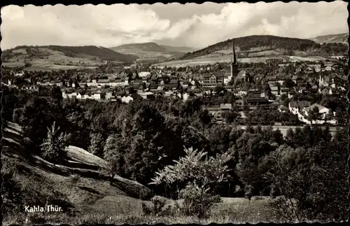 Ak Kahla in Thüringen, Panorama vom Ort