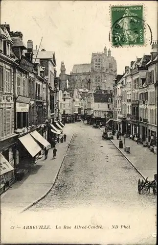 Ak Abbeville Somme, La Rue Alfred-Cendre