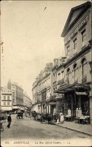 Ak Abbeville Somme, La Rue Alfred-Cendre