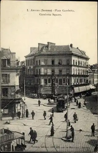 Ak Amiens-Somme, Place Gambetta