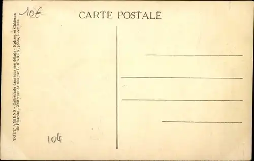 Ak Amiens-Somme, ehemalige Rue des Tripes