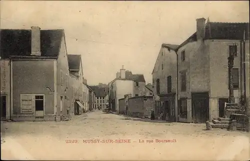 Ak Mussy sur Seine Aube, Rue Boursault