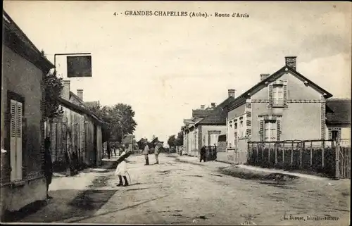 Postkarte Grandes Chapelles Aube, Route d&#39;Arcis
