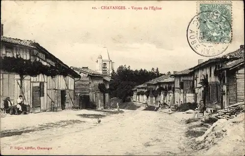 Ak Chavanges Aube, Voyen der Kirche