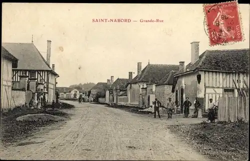 Ak Saint Nabord Aube, Grande Rue