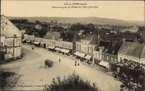 Ak Aix en Othe Aube, Panoramaaufnahme vom Rathaus