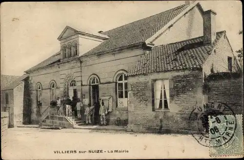 Ak Villiers-sur-Suize Haute Marne, Das Rathaus