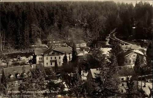 Ak Bad Schweizermühle Rosenthal Bielatal in Sachsen, Heilstätte Schweizermühle