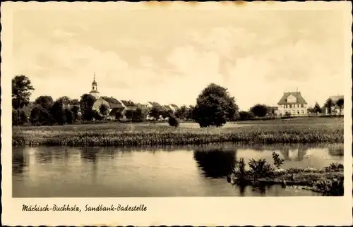 Ak Märkisch Buchholz in Brandenburg, Sandbank Badestelle