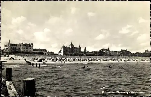 Ak Ostseebad Zinnowitz auf Usedom, Weststrand