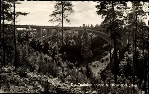 Ak Hermsdorf in Thüringen, Teufelstalbrücke