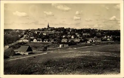 Ak Bergen auf der Insel Rügen, Totalansicht des Ortes