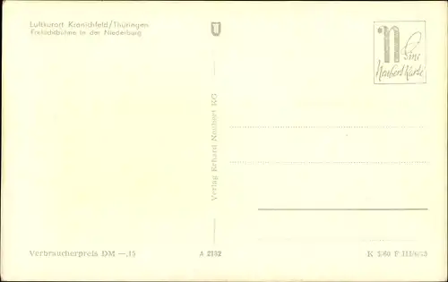 Ak Kranichfeld in Thüringen, Freilichtbühne in der Niederburg