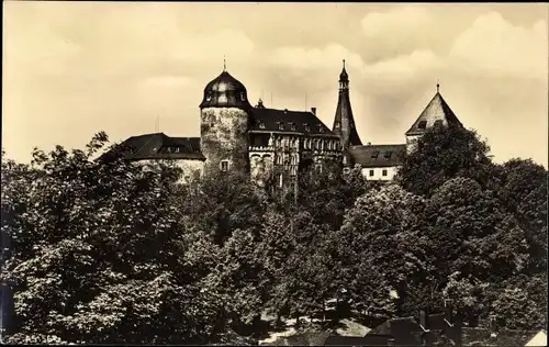 Ak Mylau Reichenbach im Vogtland, Burg von Osten