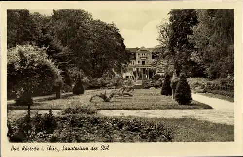 Ak Bad Köstritz in Thüringen, Sanatorium der SV.A., Park