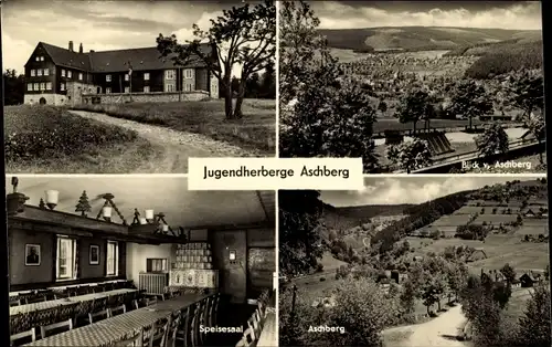 Ak Klingenthal im Vogtland Sachsen, Jugendherberge Aschberg, Speisesaal, Aschberg